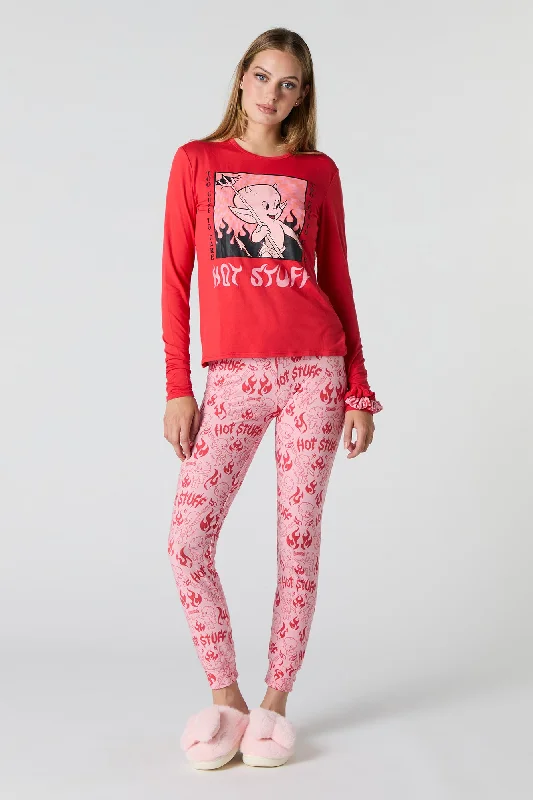 Hot Stuff Long Sleeve Top & Legging 2 Piece Pajama Set