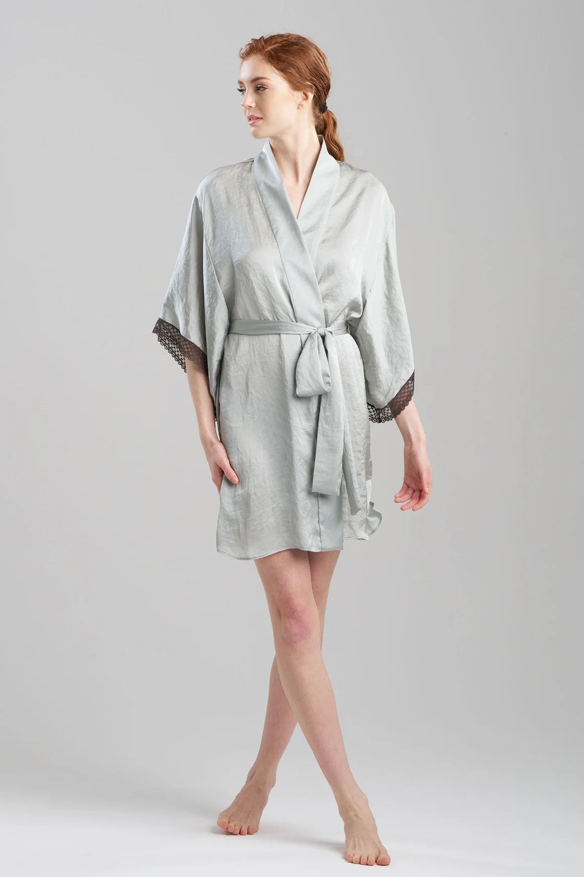 ASHLEY Short Robe in Celadon