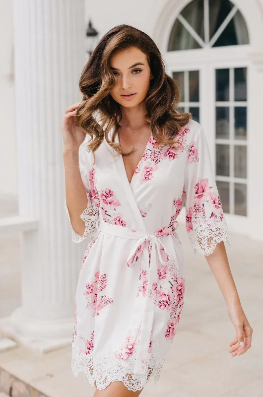 Ivana Bouquet De Fleur Printed Robe