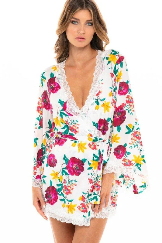 Flora Lace Trimmed Robe