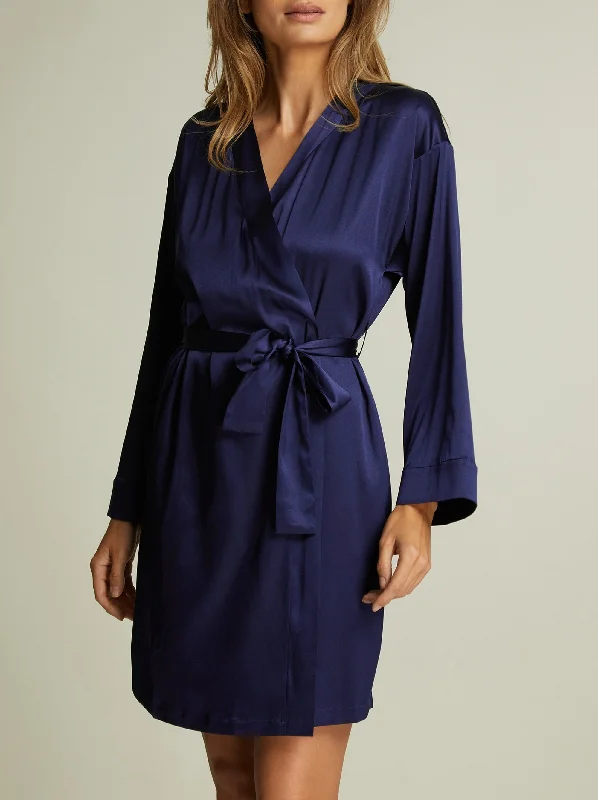 Lombard Street Mini Robe in Navy