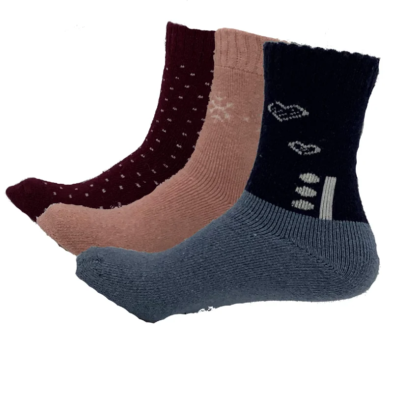 4 Pairs of Women's Thermal Soft Comfort Thick Casual Warm Lamb Wool Crew Socks