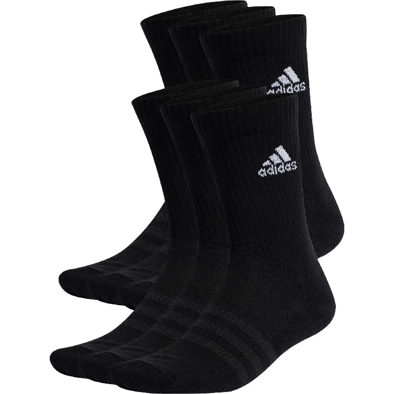 adidas Cushioned (6 Pack) Crew Training Socks - Black