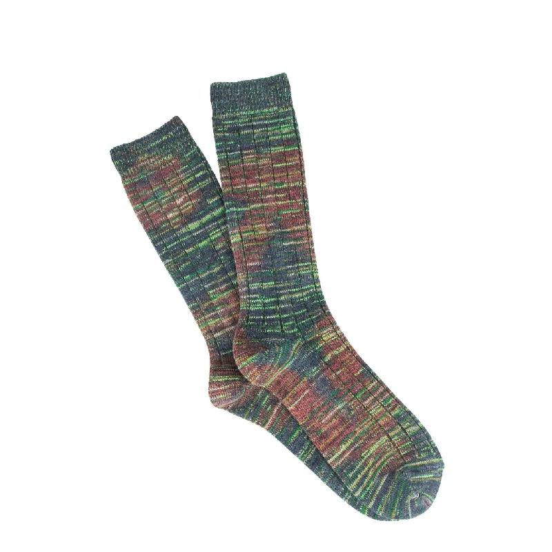 Anonymous Ism Mix Tie Dye Crew Socks Navy - ONE SIZE