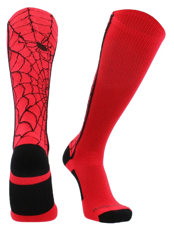 Crazy Spider Web Over the Calf Athletic Socks