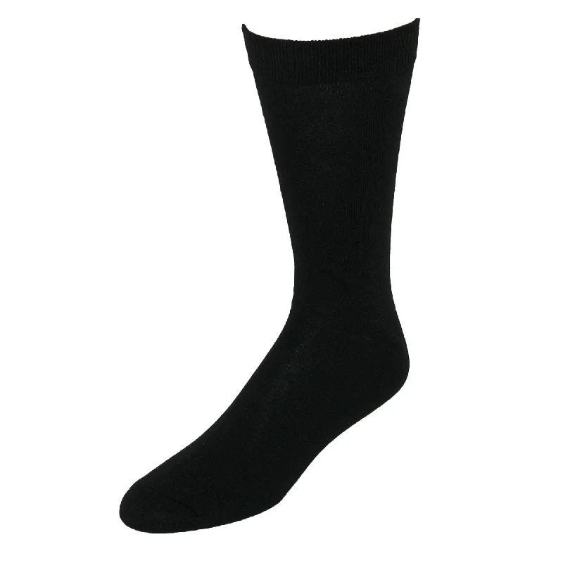 CTM® Men's Classic Soft & Comfortable Black Dress Socks (6 Pairs)