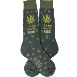 Men's Sock - Favorite Herb / Marijuana Sock - 7055M