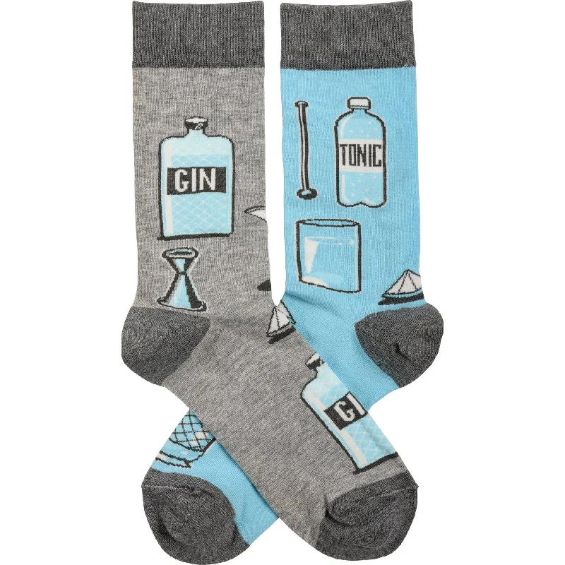 The Bullish Store Unisex Gin & Tonic Mismatched Novelty Socks