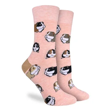 "Guinea Pig" Cotton Crew Socks by Good Luck Sock - Medium