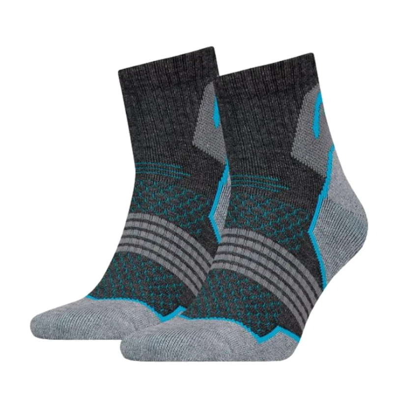 Head Unisex Hiking Quarter Sock 2 Pack - Grey / Blue