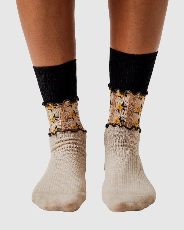 La Boheme Socks - Black/Ivory