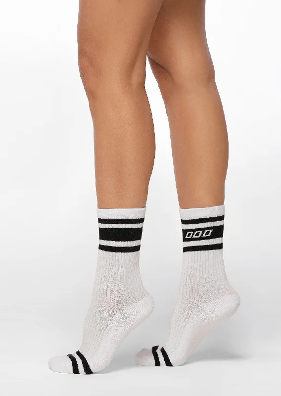 Lorna Jane Li Retro Crew Sock - White/Black