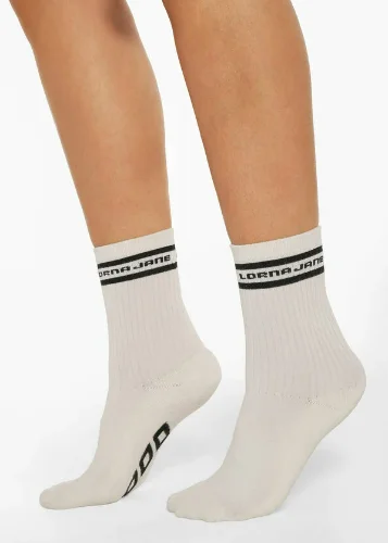 Lorna Jane Sporty Crew Sock - Porcelain