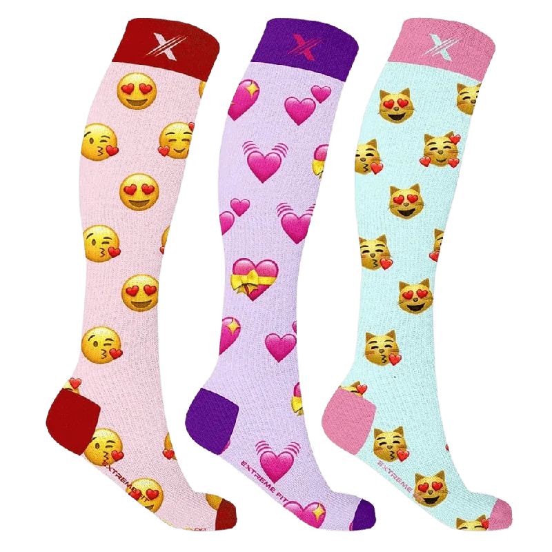 Emoji Compression Socks (3-Pairs)