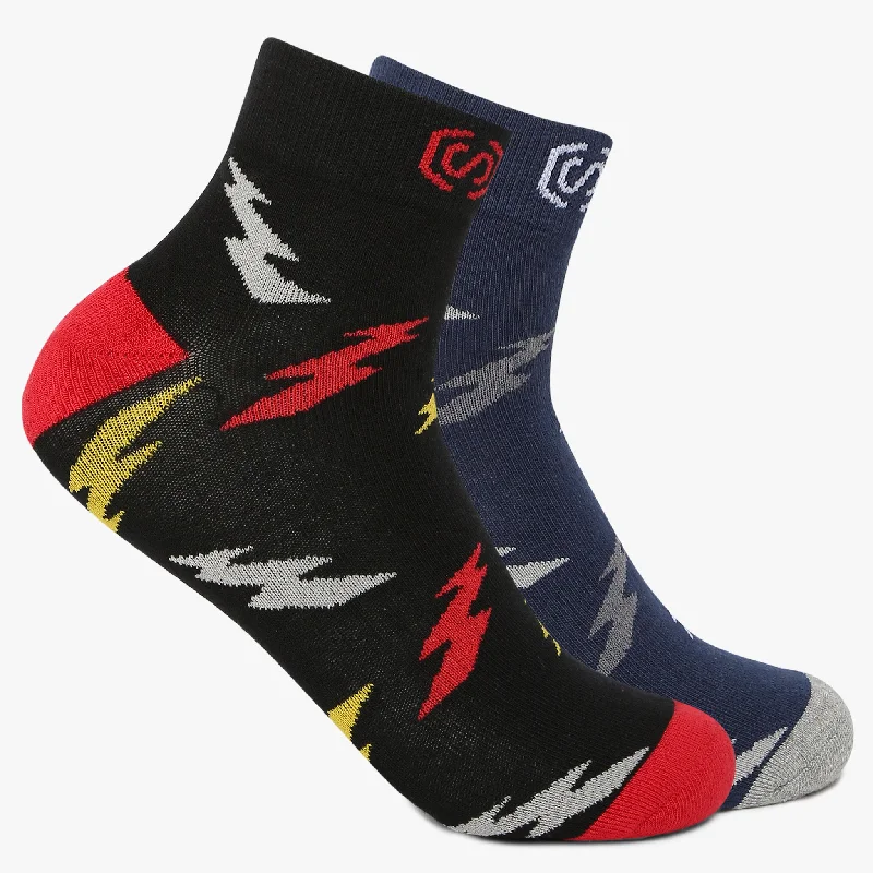 Mens Cotton Printed Socks (Pack of 2)