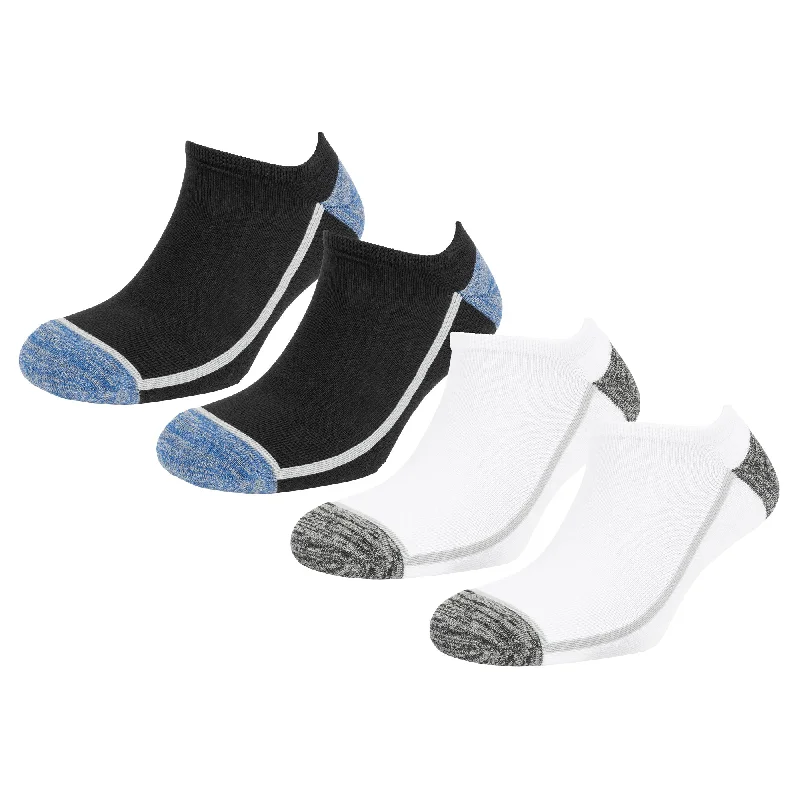 Men's No Show Socks - 4 Pack