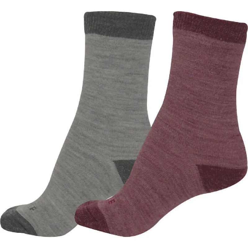 More Mile Double Layer (2 Pack) Womens Walking Socks - Multi