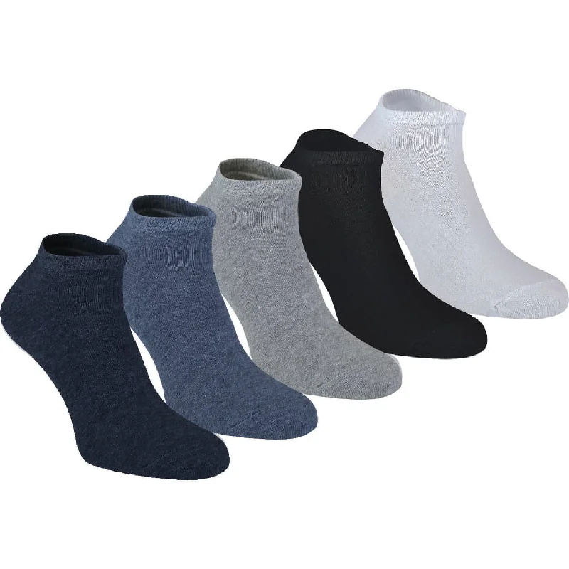 More Mile RG 5 Pack Womens Trainer Socks - Multi