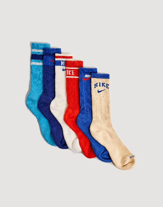 Nike Everyday Plus Retro Cushioned Crew Socks 6-Pack