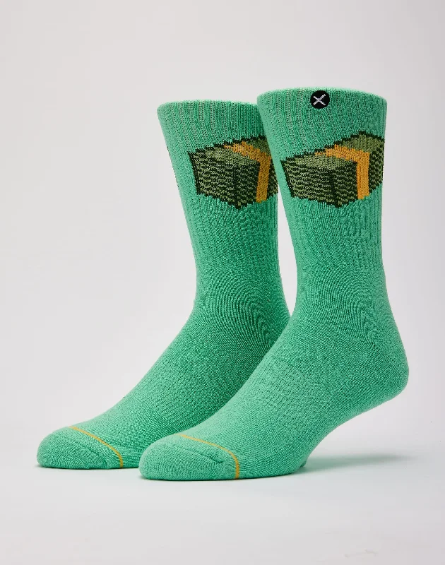 Odd Sox Pixel Money Stacks Crew Socks