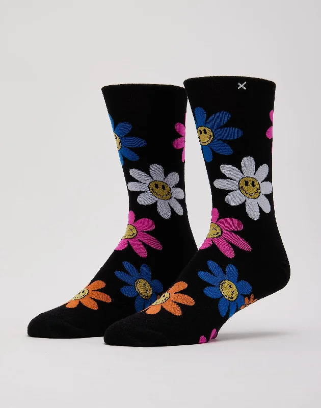 Odd Sox Trippy Flowers Crew Socks