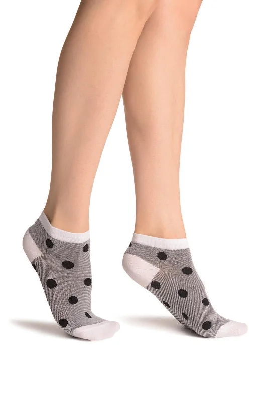 Polka Dots On Grey Footsies