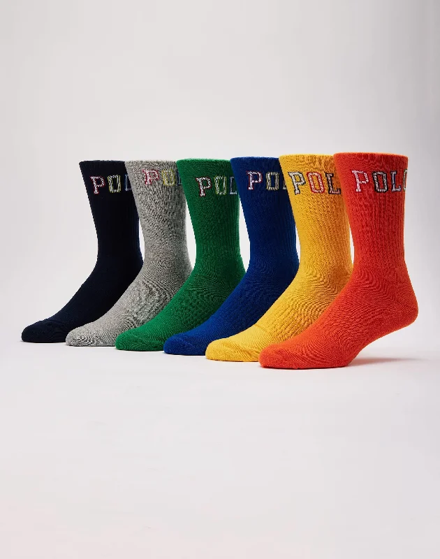 Polo Ralph Lauren Outlined Crew Socks 6-Pack