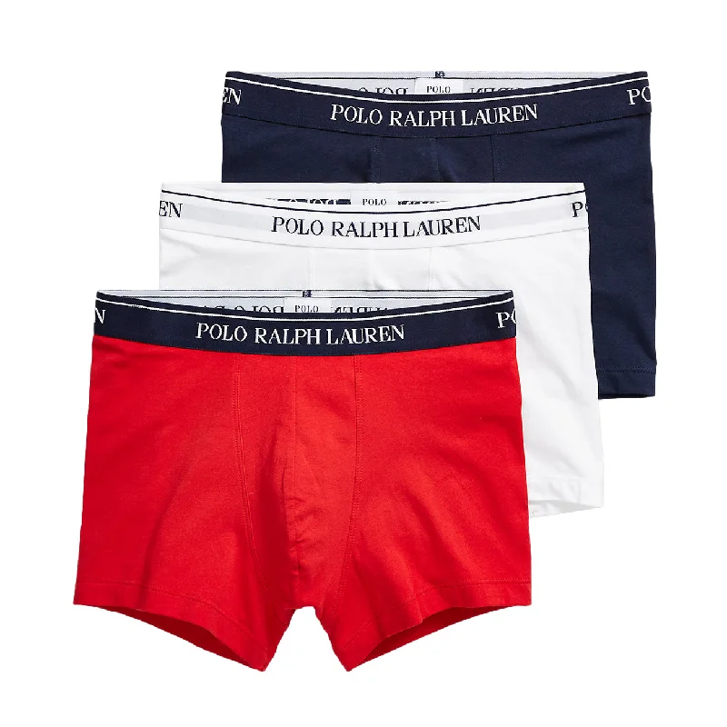 Polo Ralph Lauren Stretch Cotton Trunk 3-Pack White / Red / Black