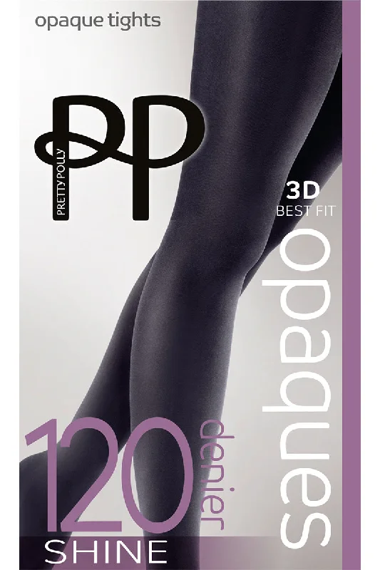 Pretty Polly 3D Shine Opaque Tights 120 Denier