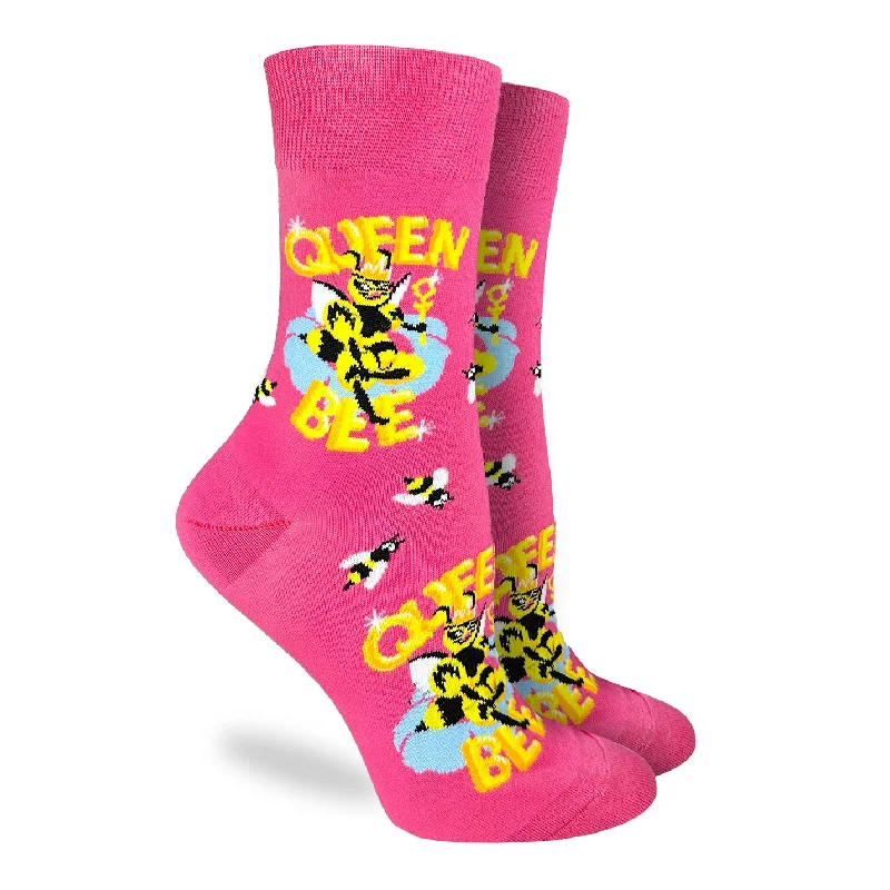 "Queen Bee" Crew Socks by Good Luck Sock