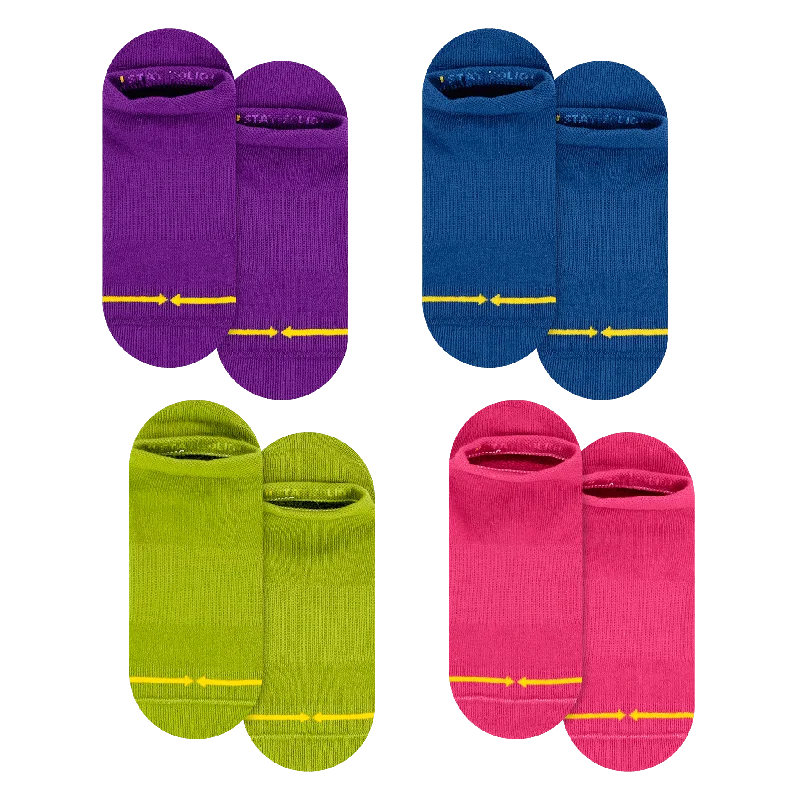 REPREVE® Winter Berry No Show Socks 4-Pack