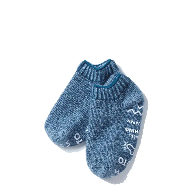 Rototo Pile Sock Slipper Indigo / Light Blue