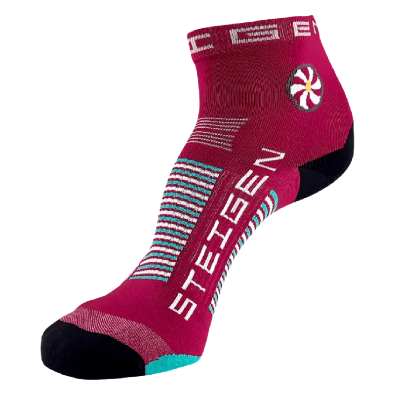 Steigen - Quarter Length Running Socks - Burgundy