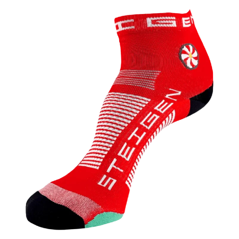 Steigen - Quarter Length Running Socks - Cherry Red