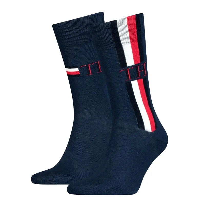 Tommy Hilfiger 2 Pack Iconic Stripe Socks - Navy